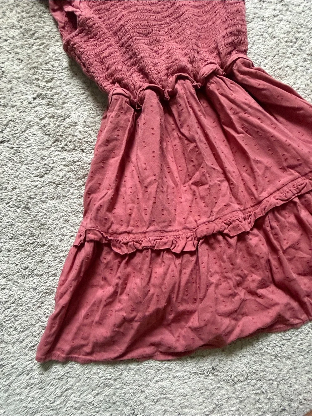 Smocked Sleeveless Sundress in Dusty Rose - Size 6/7